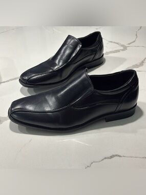 Bruno Marc Men's Black Square Toe Oxfords Dress Shoes Classic Slip on Formal 8.5